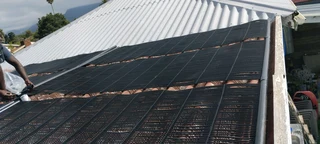 Swimming pool heating panels