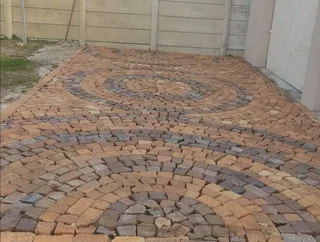 Half brick paving