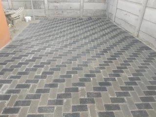 Grey and chachoal pavers