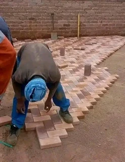 Normal brick paving