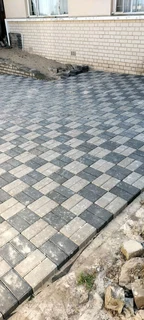 Grey paving