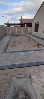 Grey paving