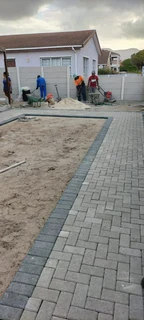 Grey paving