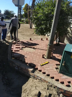 All colours paving installation