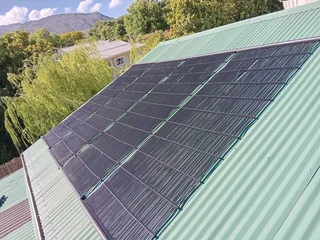 Heating pool solar panels