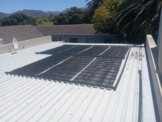 Heating pool solar panels