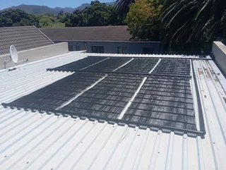 Heating pool solar panels