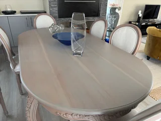 French style dining room table and 6 chairs