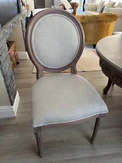 French style dining room table and 6 chairs