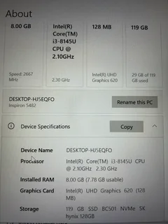 Dell Inspiron 5482  i3 8th Gen laptop