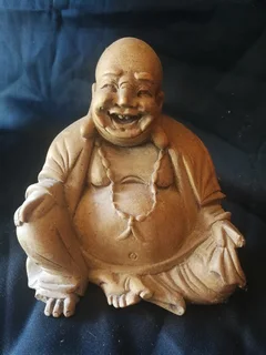 Vintage hand-carved wooden buddha