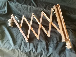 Concertina/Scissor/accordion teak lamps