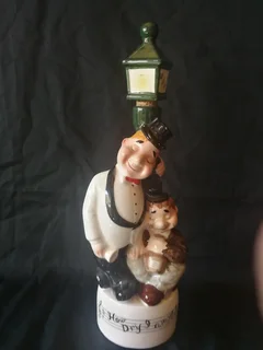 Vintage decorative drunk hobo liquor flask/carafe/decanter