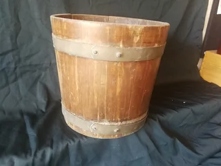Vintage Half oak barrel