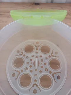 Baby bottle sterilizer + powder dispenser