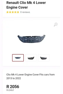 Renault clio lower engine cover