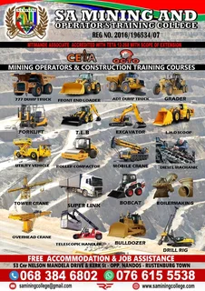 Front End Loader,lhdscoop,uv,grader Training Courses In South Africa 0766155538 / 0739110468
