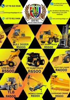 ROLLER COMPACTOR AND BOB CAT MACHINE TRAINNG COURSES IN RUSTENBURG 0766155538 / 0739110468