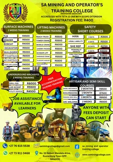 SA MINING AND OPERATOR TRAINING COLLEGE-EXCAVATOR-FRONT END LOADER TRAINING COURSES 0766155538