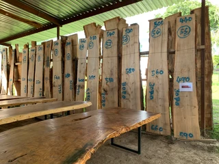 wood slabs or planks. Based on Beyers Naude drive