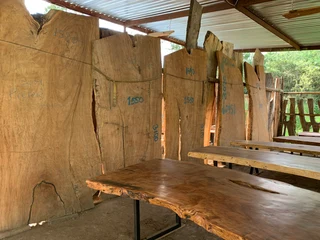 wood slabs or planks. Based on Beyers Naude drive