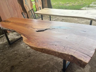 Wood dining room tables for sale in Krugersdorp. Based on Beyers Naude drive.