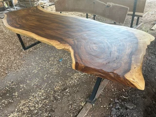 Wood dining room tables for sale in Krugersdorp. Based on Beyers Naude drive.