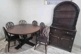 Dining Set:Solid Wood Buffet without all the thingson it 185HX94X84WTable 137WX72W6 Chairs