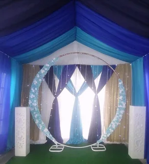 Ceiling and side draping