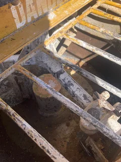 Pre owned Hydraform M7S2E Blockmaking machine and 200 liter Pan mixer