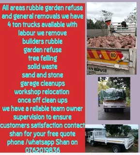 4ton truck for rubble garden waste and solid waste removals