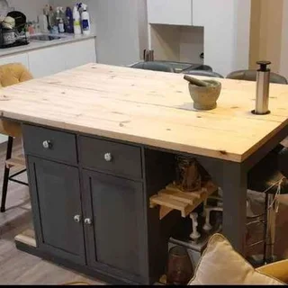 Grey Kitchen Island