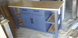 Grey Stand Alone Kitchen Island