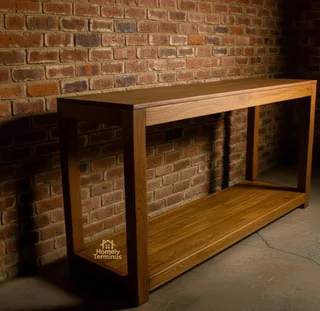 Open Shelf Console Table