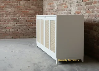 White Rattan Sideboard