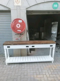 White Server Cabinet - Turned Legs