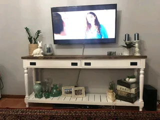 White Server Cabinet - Turned Legs