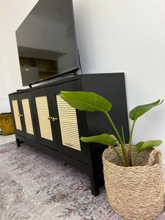 4 door Rattan Sideboard