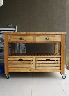 Trolley Kitchen Island/ Server