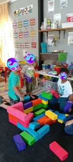 Soft play polystyrene building bricks for kids