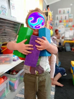 Soft play polystyrene building bricks for kids