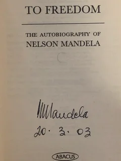 Hand Signed Nelson Mandela &#34;Long Walk To Freedom&#34; Book with COA