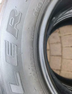 BRIDGESTONE DUELER TYRES 265/65R17 D693 AT ASET OF FOUR ON SALE