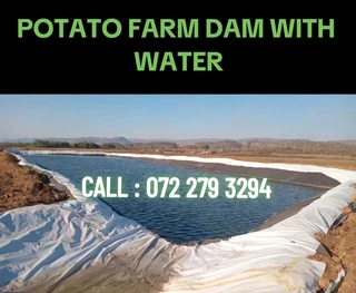 Earth Dam Lining For Irrigation Dam / Potato Farm