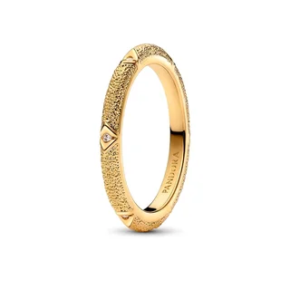 Pandora14k Gold-Plated ME Texture &amp; Stones Ring