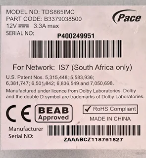 DSTV PVR Decoder for repair