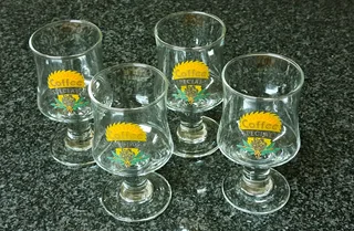 Vintage Irish Coffee Glasses x4