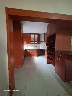 Cherry wood finish complete Melamine Kitchen cupboards and counters for sale