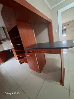 Cherry wood finish complete Melamine Kitchen cupboards and counters for sale