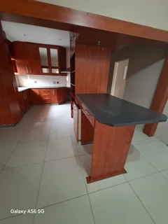 Cherry wood finish complete Melamine Kitchen cupboards and counters for sale